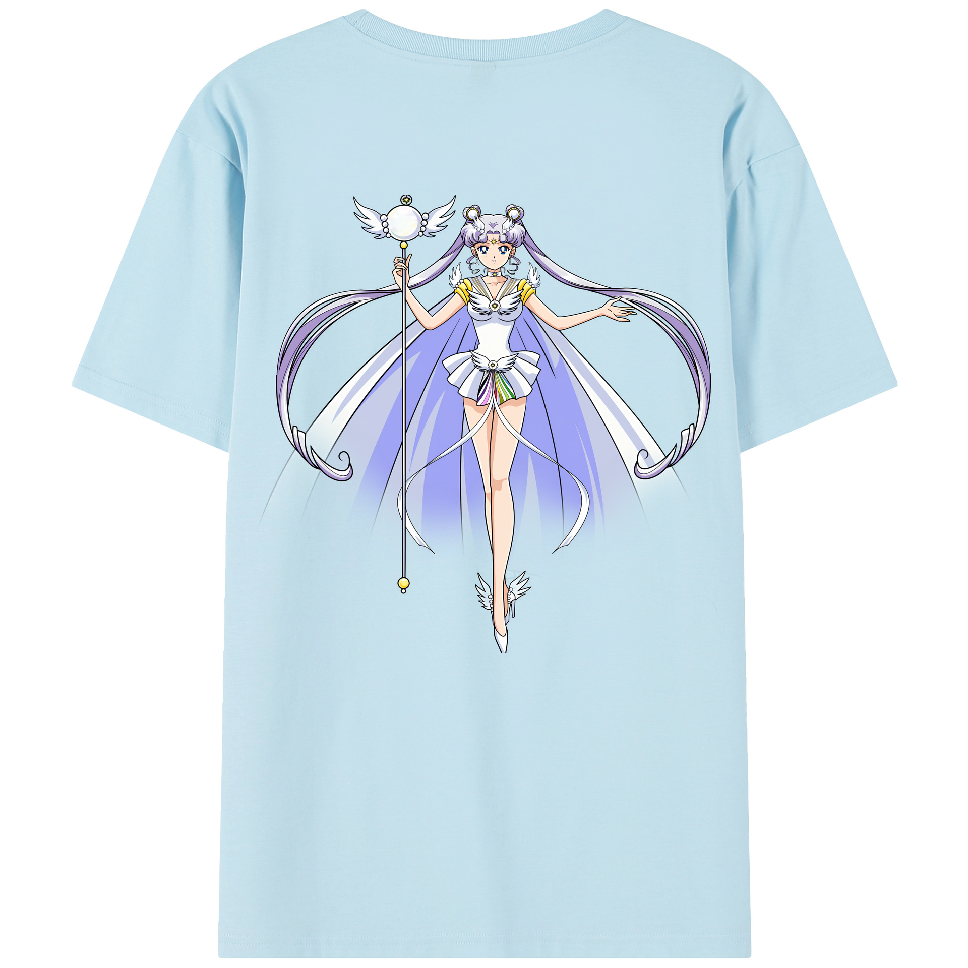 （画像用） 美少女戦士セーラームーン 月野 うさぎ つきの うさぎ Sailor Moon Tsukino Usagi 綿100％半袖Tシャツ（背面プリント）